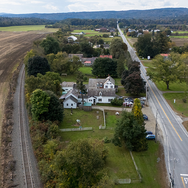 A drone shot of Westminster Animal Hospital